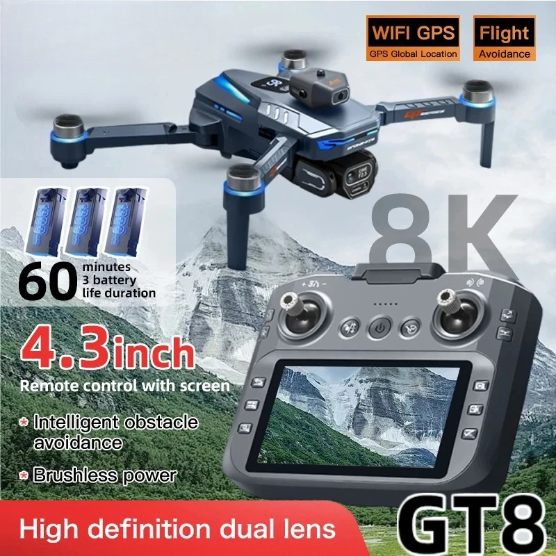 Jjrc Drone X12 - Drone GT8 original 8K professionnel avec